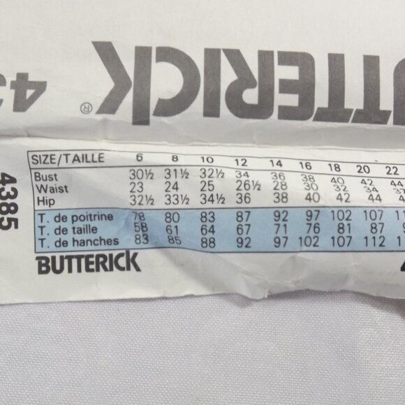 Butterick Sewing Pattern 4385 Misses' Top, Skirt, and Pants, Size 6-10 - Picture 5 of 6